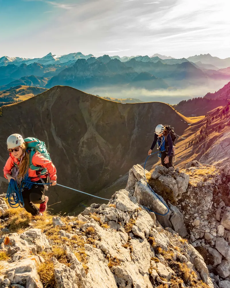 Wanderer am Berg